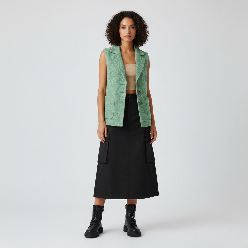 Tailored Sleeveless Blazer Vest