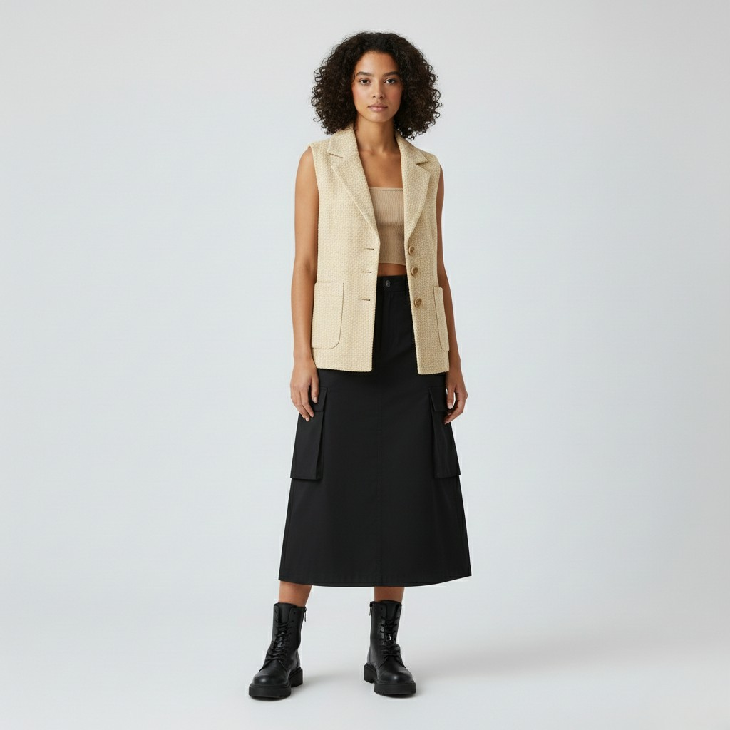 Tailored Sleeveless Blazer Vest