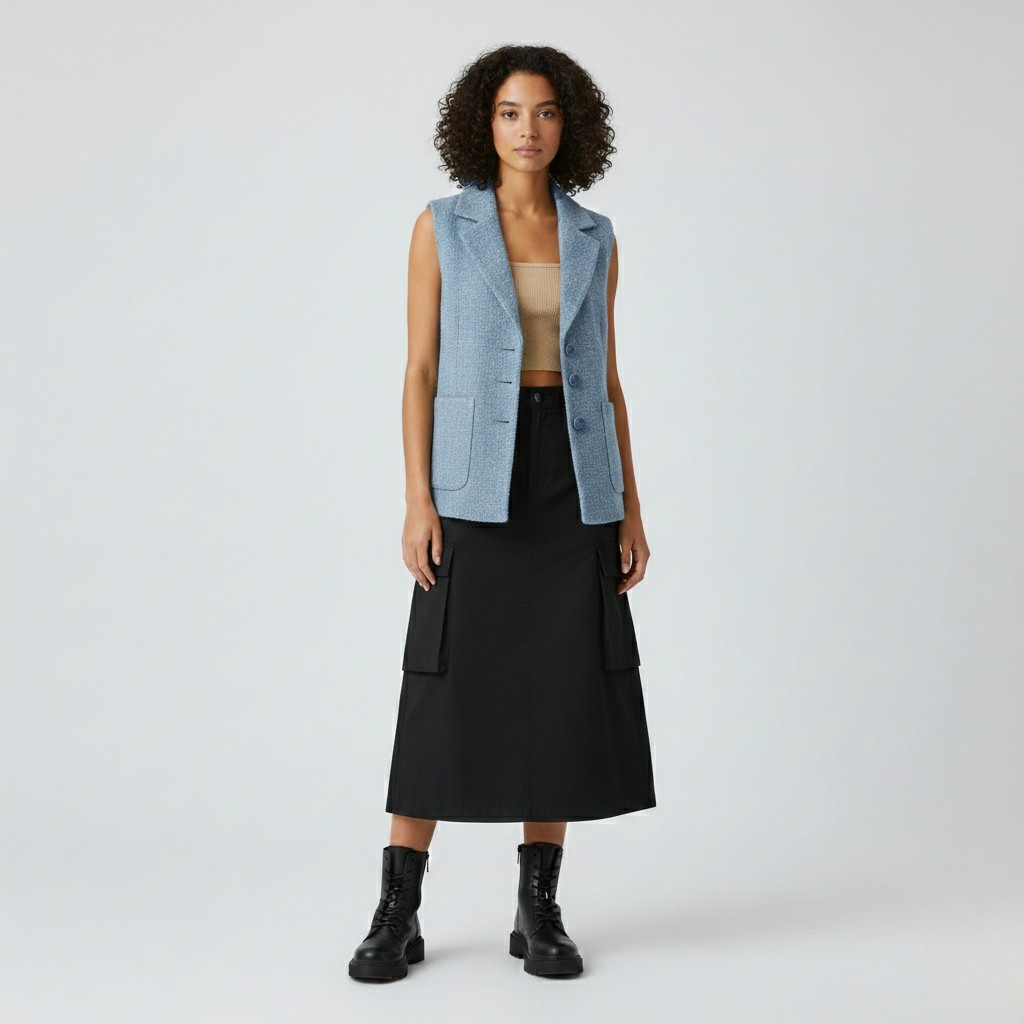 Tailored Sleeveless Blazer Vest