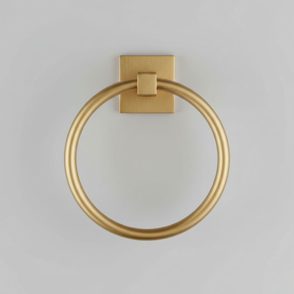 Brushed Gold Towel Ring