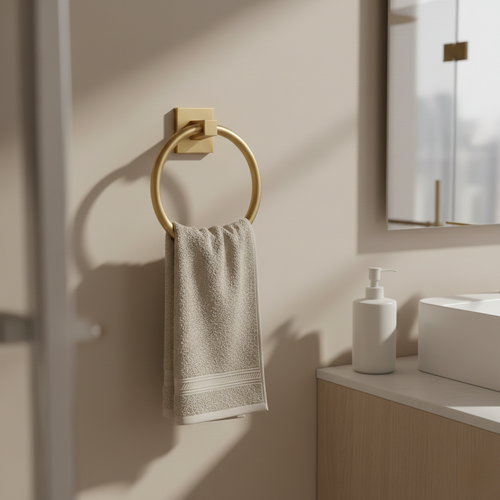 Brushed Gold Towel Ring