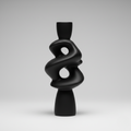 Sculptural Black Twist Vase