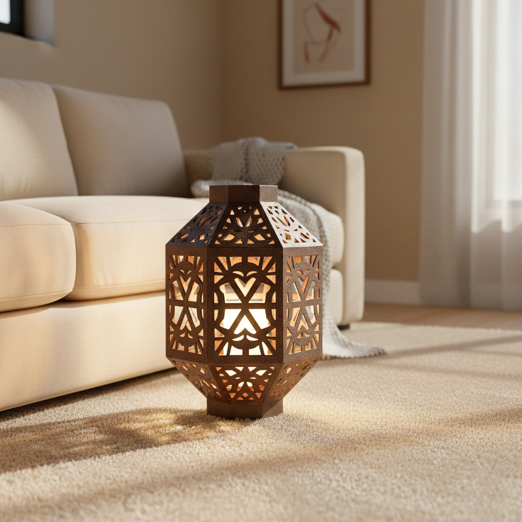 Ornate Metal Cutout Lantern