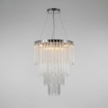 Tiered Crystal Rod Modern Chandelier