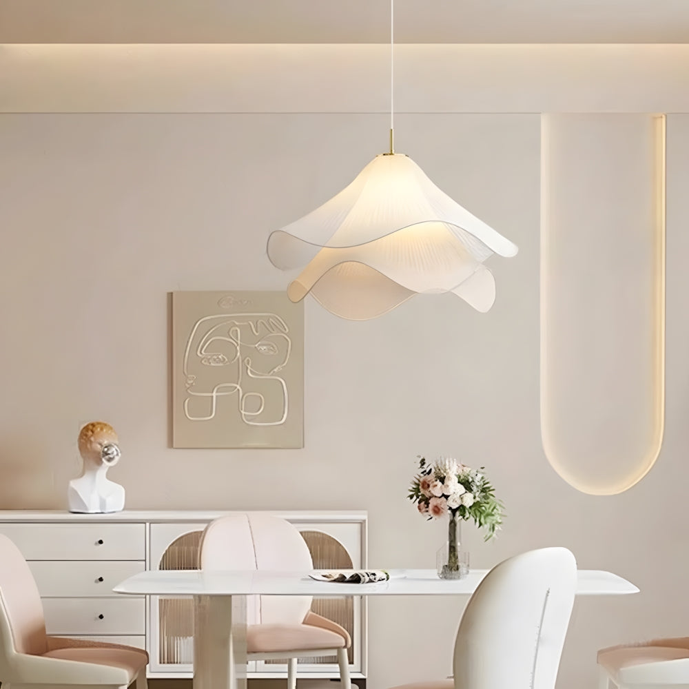 Floral Fabric Pendant Light