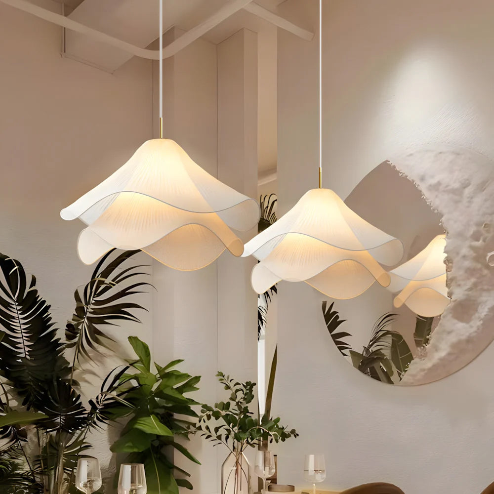 Floral Fabric Pendant Light